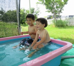 かぜぐみさんは小プールでほっこり